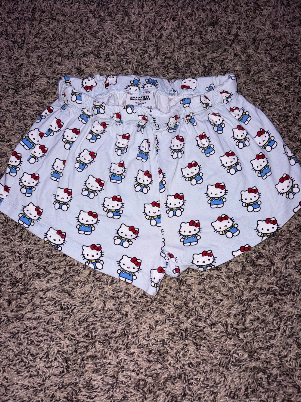 Hello Kitty White Printed Girls' Pajama Shorts